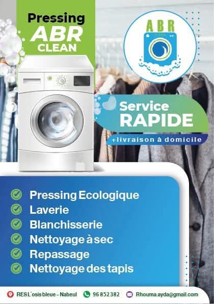 # Bienvenue chez Pressing ABR Clean غسالة